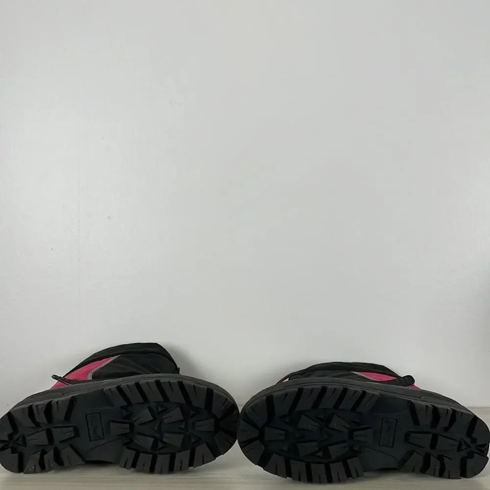 L.L. Bean Northwoods black pink girls all purpose winter boots Size 7